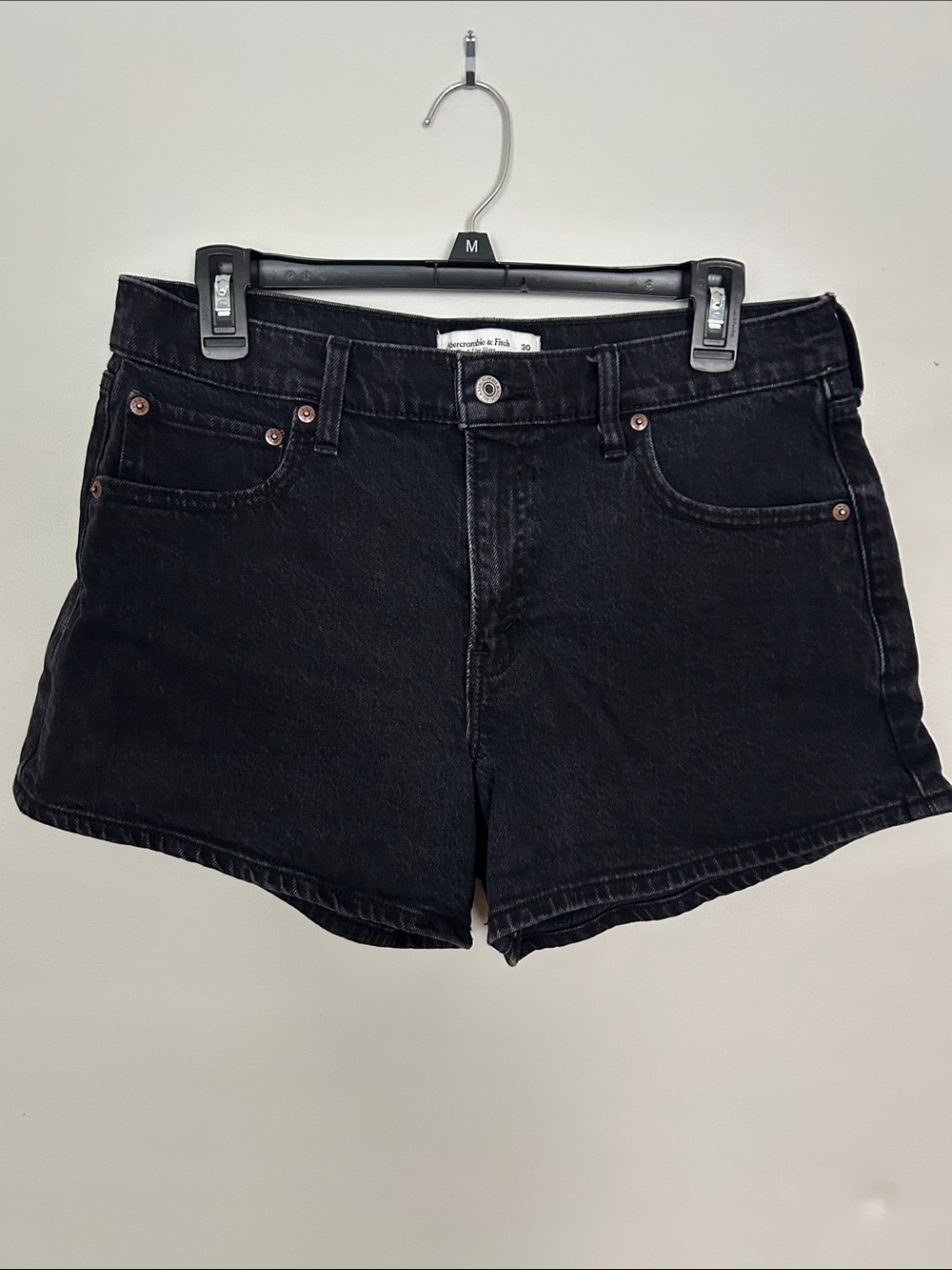 Abercrombie & Fitch Black Denim Jean Shorts